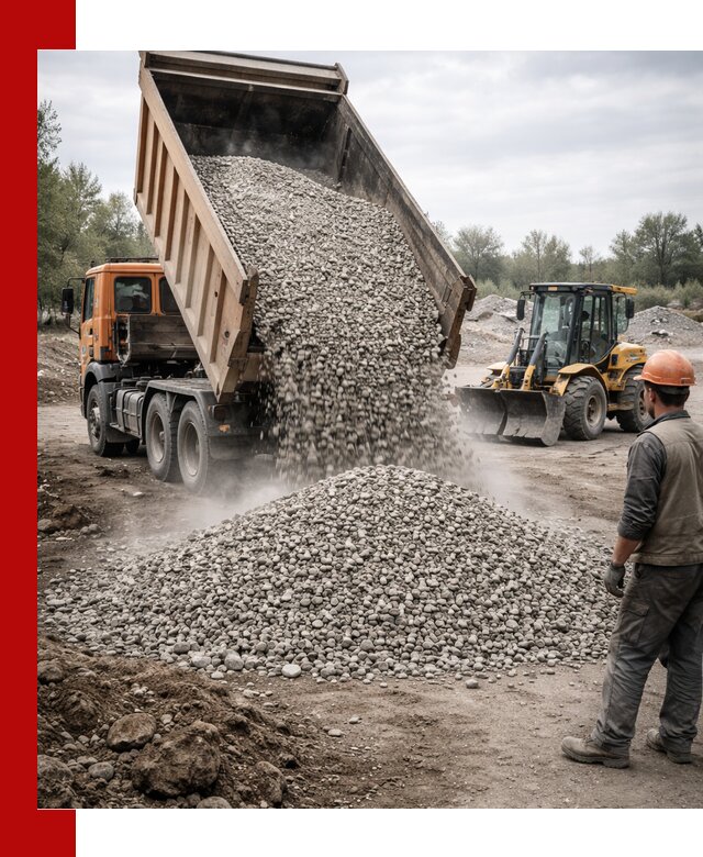 Доставка щебня в Реутове крупными и мелкими фракциями