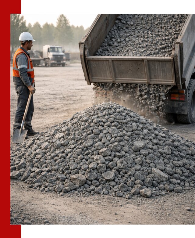 Гранитный щебень фракции 100–201 для строительства в Реутове