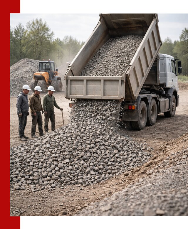 Доставка гравийного щебня фракции 70-120 в Реутове