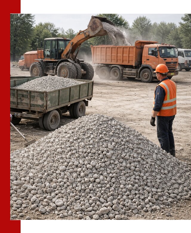 Доставка известнякового щебня фракция 20–40 в Реутове