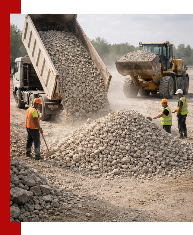 Доставка известнякового щебня фр. 40-70 в Реутове