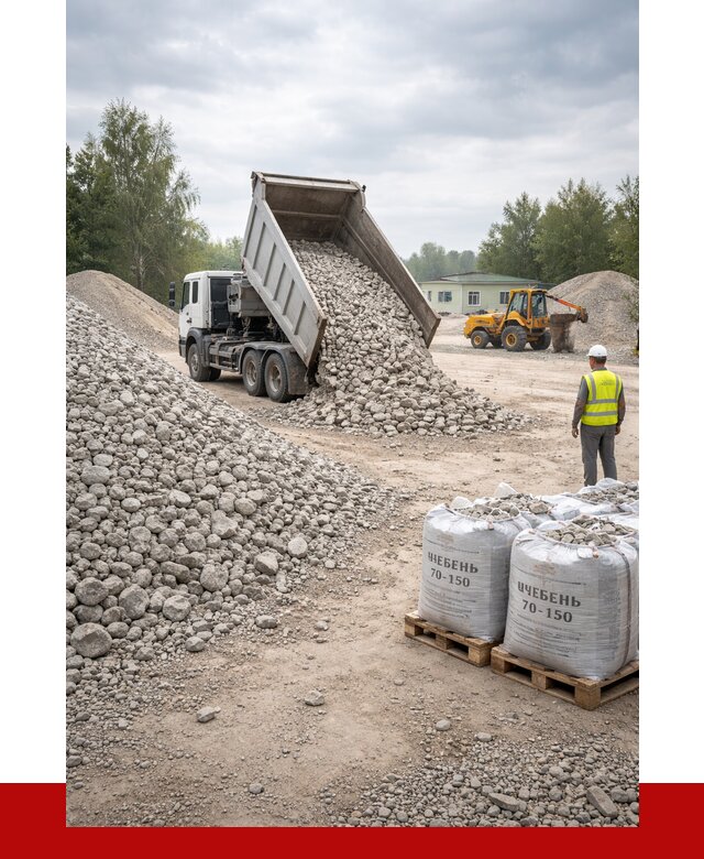 Известняковый щебень фракция 70-150 в Реутове от 1301 р. | ПРОНЕРУДРтв