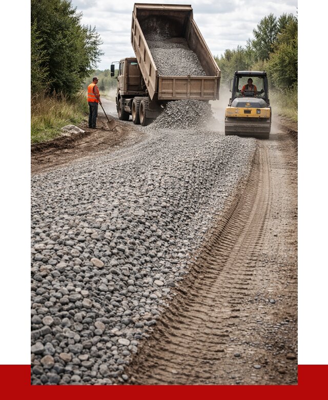 Щебень для отсыпки дороги в Реутове от 2810 р. ПРОНЕРУДРтв
