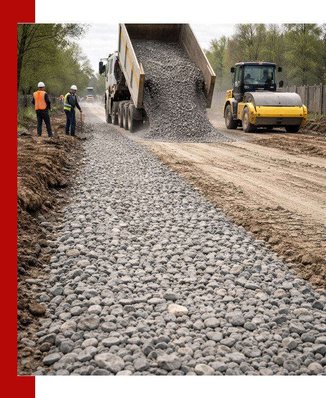 Доставка щебня для отсыпки дорог в Реутове высокого качества