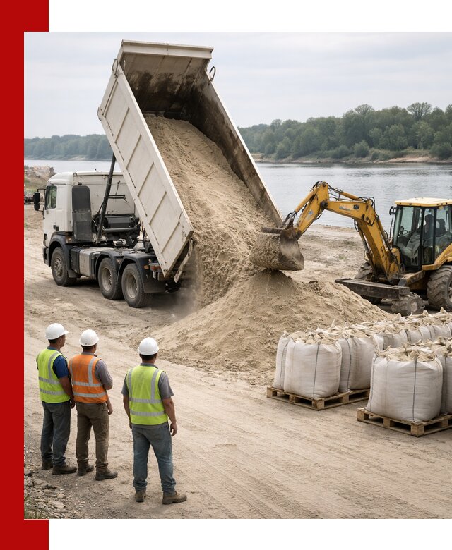 Доставка речного песка в Реутове самосвалами и погрузкой