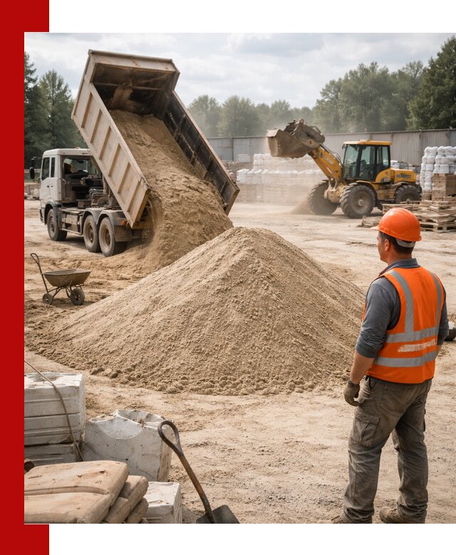 Доставка строительного песка с самосвалом в Реутове