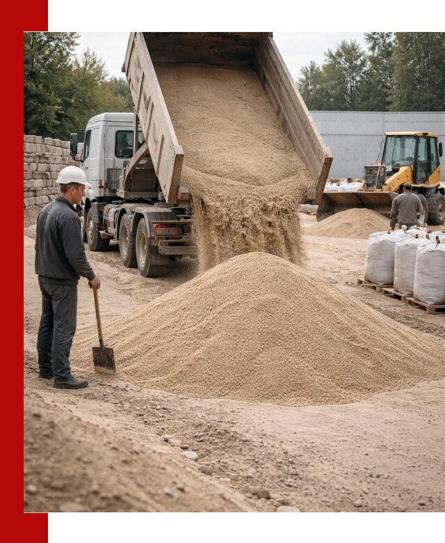 Кварцевый песок фракция 0–3 мм с доставкой в Реутове