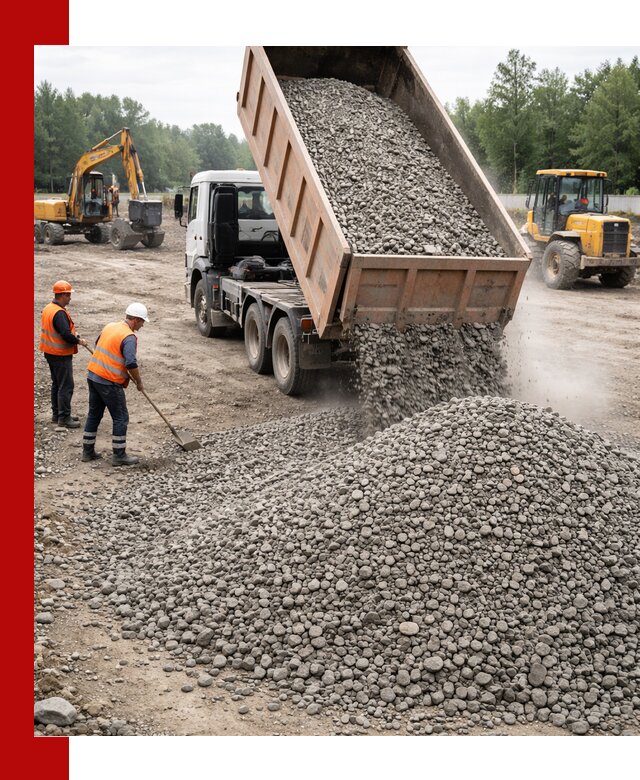 Доставка гравия фракции 40-70 в Реутове оптом и в розницу