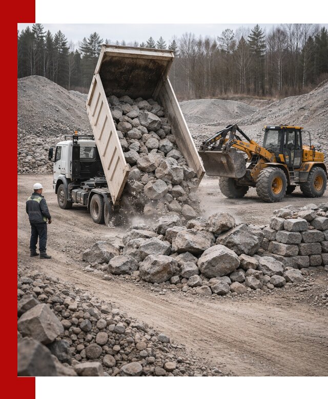 Доставка и продажа бутового гранитного камня в Реутове