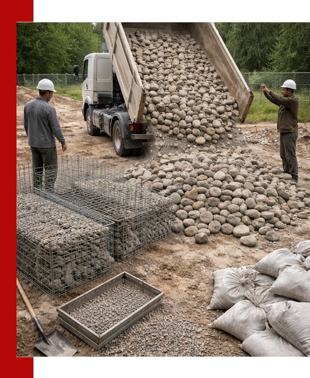 Камень для габионов фракция 70–151 в Реутове