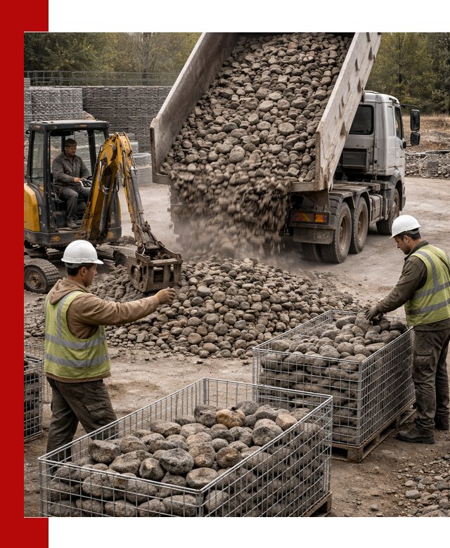 Камень для габионов фракция 100–201 в Реутове