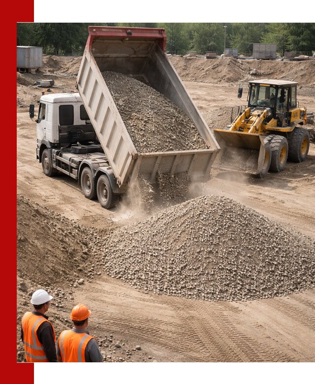 Щебень с песком (ЩГПС С2) с доставкой в Реутове