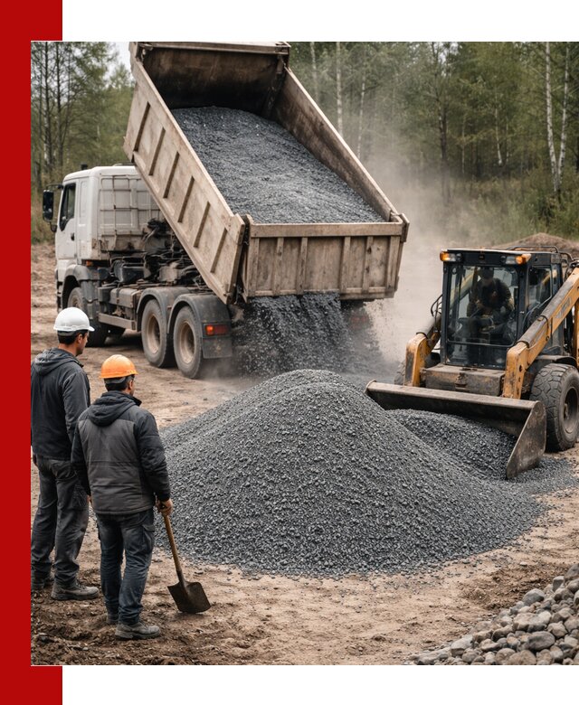 Гранитный отсев 0-5 с доставкой и разгрузкой в Реутове