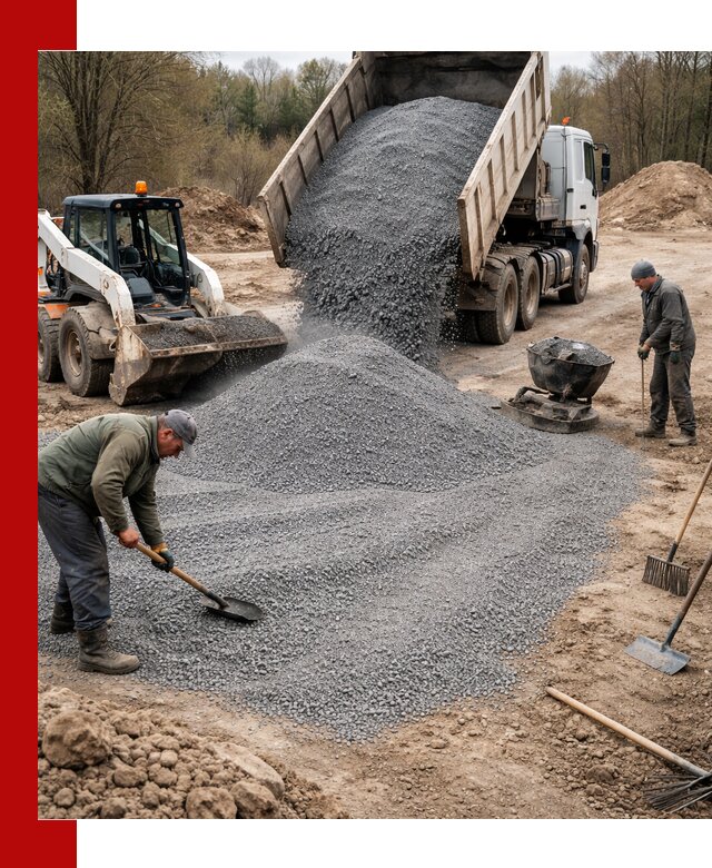 Отсев для подсыпки в Реутове — доставка и подсыпка на участок