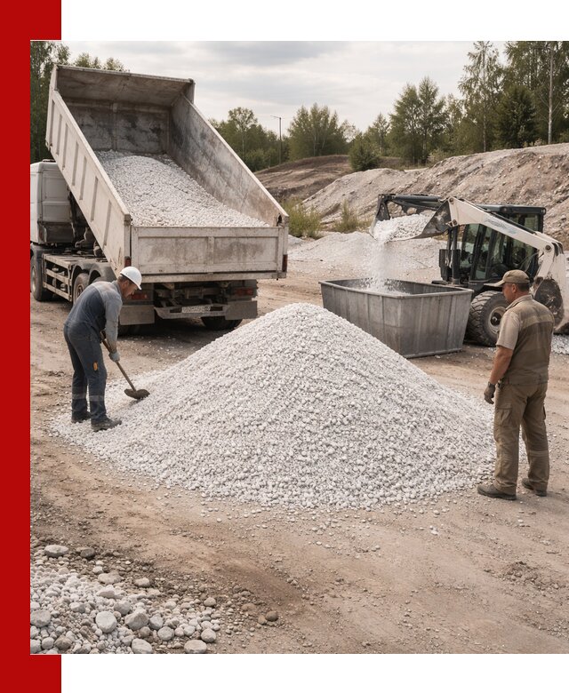 Доставка и продажа белой мраморной крошки в Реутове