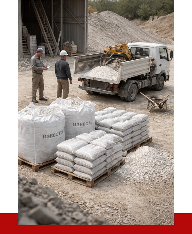 Известь строительная в Реутове с доставкой от 4371 р. | ПРОНЕРУДРтв