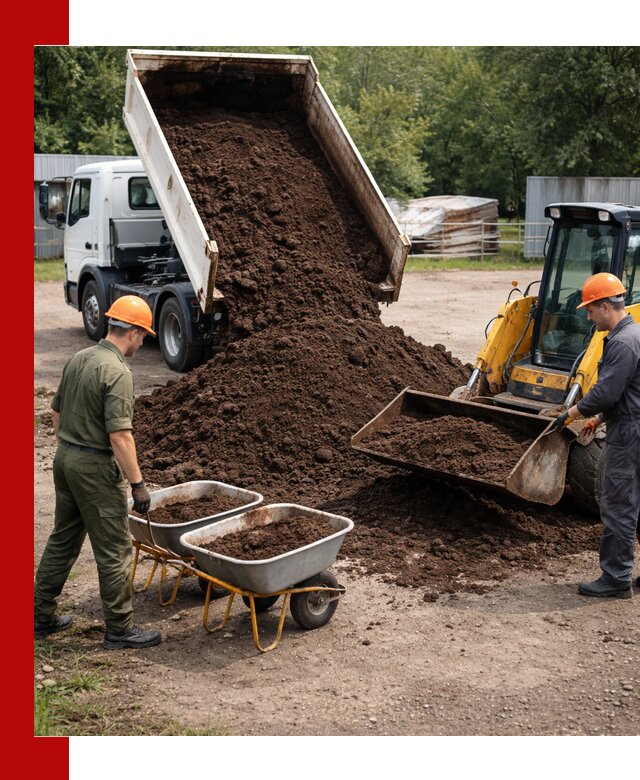 Доставка торфо-земляной смеси в Реутове для огорода и ландшафта