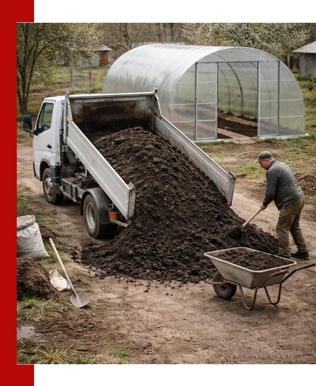 Чернозем для теплицы с доставкой в Реутове