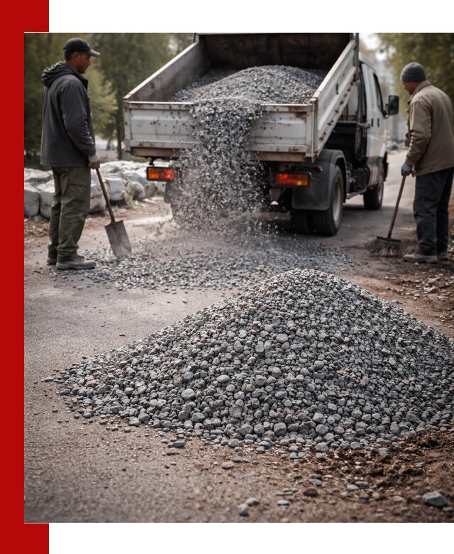 Гранитная крошка для посыпки дорог и тротуаров в Реутове