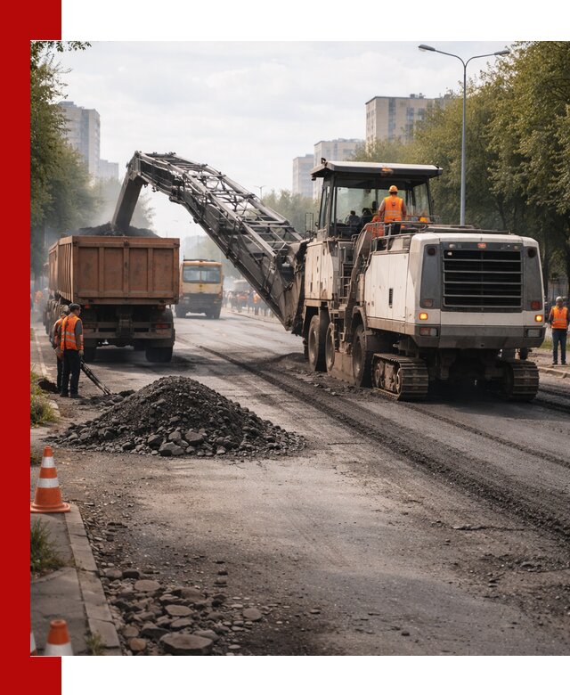 Фрезерованный асфальт в Реутове — удаление и вывоз старого покрытия