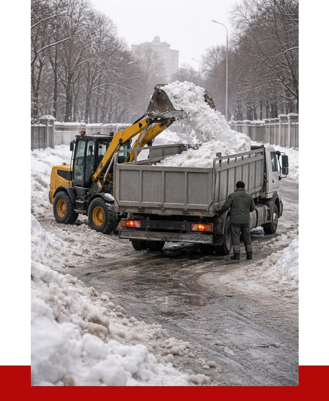 Вывоз снега с погрузкой в Реутове от 3642 р. ПРОНЕРУДРтв