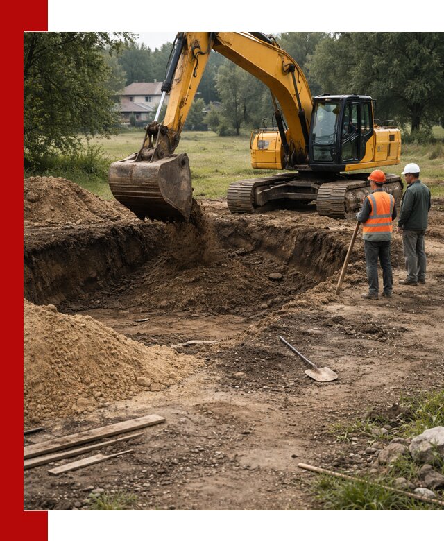 Рытье котлована под фундамент в Реутове (быстро и недорого)