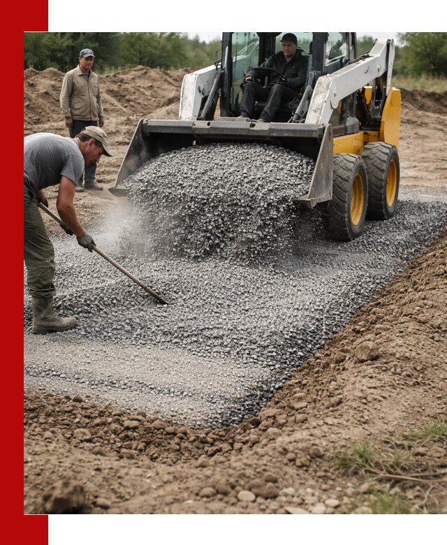 Устройство щебеночной подушки в Реутове для дорог и фундаментов